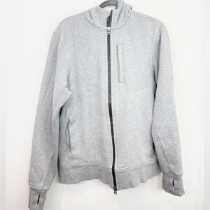 Lululemon Mens Gray Full Zip Hoodie Sweatshirt Size Large
